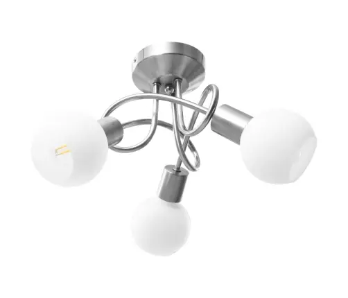 Griestu Lampa Ar Stikla Abažūriem, 3 E14 Spuldzes, Apaļa Forma Vidaxl