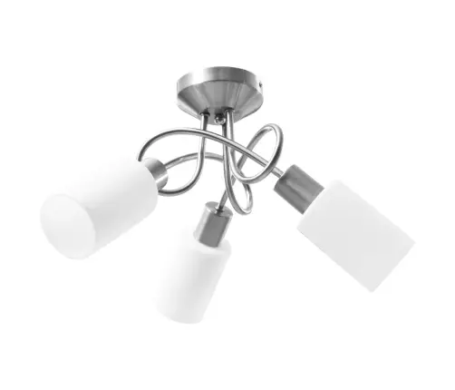 Laelamp Keraamiliste Varjudega 3 E14 Pirni Jaoks, Valge Koonus