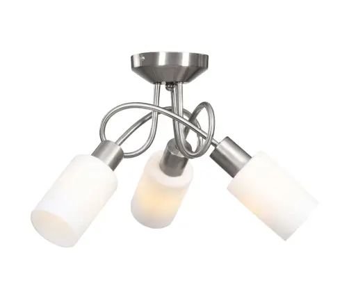 Laelamp Keraamiliste Varjudega 3 E14 Pirni Jaoks, Valge Koonus