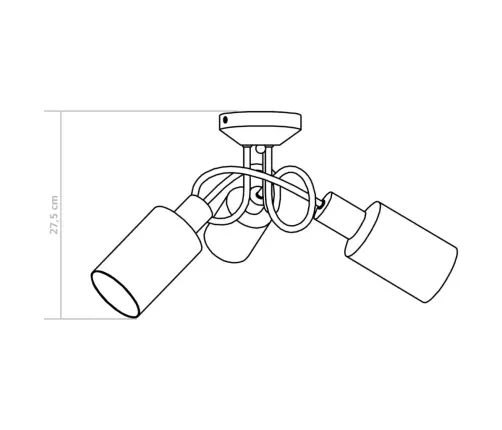 Laelamp Keraamiliste Varjudega 3 E14 Pirni Jaoks, Valge Koonus
