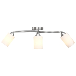 Griestu Lampa Ar Stikla Abažūriem, 3 E14 Spuldzes, Cilindri Vidaxl