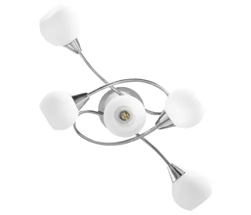 Griestu Lampa Ar Keramikas Abažūriem, 5 E14 Spuldzes, Balta Vidaxl