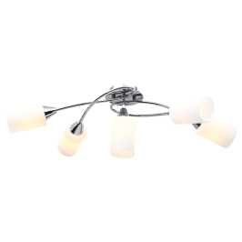 Griestu Lampa Ar Keramikas Abažūriem, 5 E14 Spuldzes, Balta Vidaxl