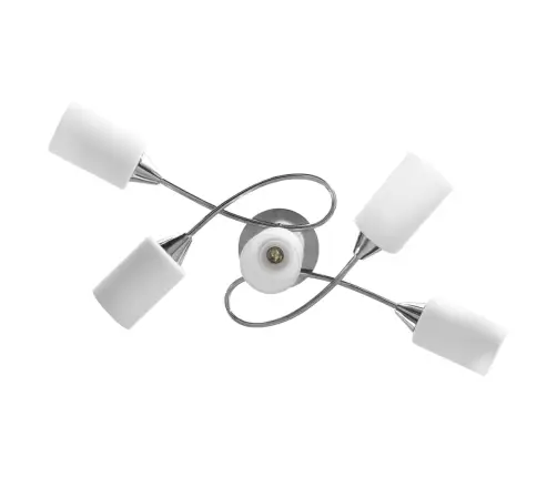 Griestu Lampa Ar Keramikas Abažūriem, 5 E14 Spuldzes, Balta Vidaxl