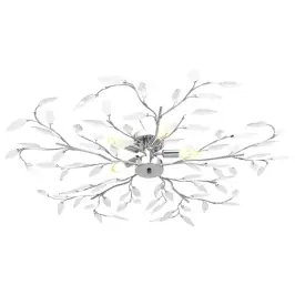 Griestu Lampa, Akrila Lapiņas, 5 E14 Spuldzes, Balta Vidaxl