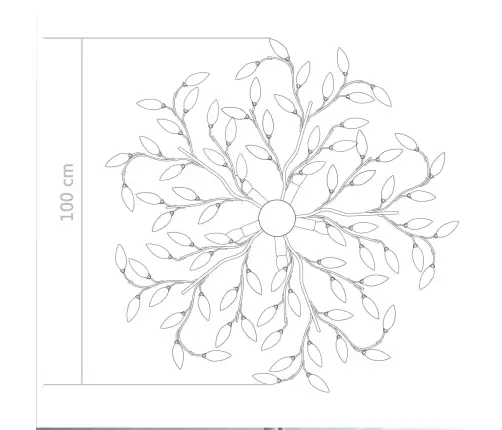 Griestu Lampa, Akrila Lapiņas, 5 E14 Spuldzes, Balta Vidaxl
