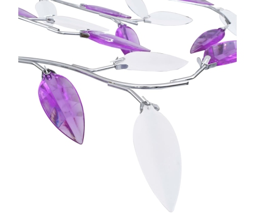Griestu Lampa, Akrila Lapiņas, 5 E14 Spuldzes, Violeta  Vidaxl