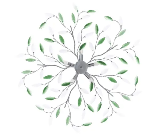 Laelamp Akrüülist Lehtedega 5 E14 Pirnile, Roheline