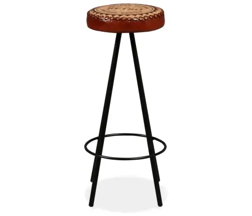 9-Daļīgs Bāra Mēbeļu Komplekts, Koks, Dabīga Āda, Audums Vidaxl