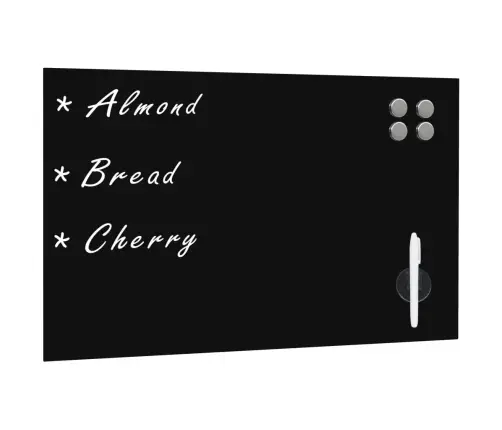 Magnētiskā Tāfele, Stiprināma Pie Sienas, Stikls, 50X30 Cm Vidaxl