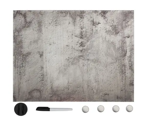 Magnētiskā Tāfele, Stiprināma Pie Sienas, Stikls, 80X60 Cm Vidaxl