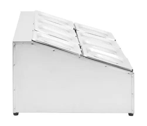 Toiduplaadi Hoidja 8 Gn 1/6 Panniga, Roostevaba Teras