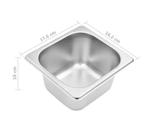 Toiduplaadi Hoidja 8 Gn 1/6 Panniga, Roostevaba Teras