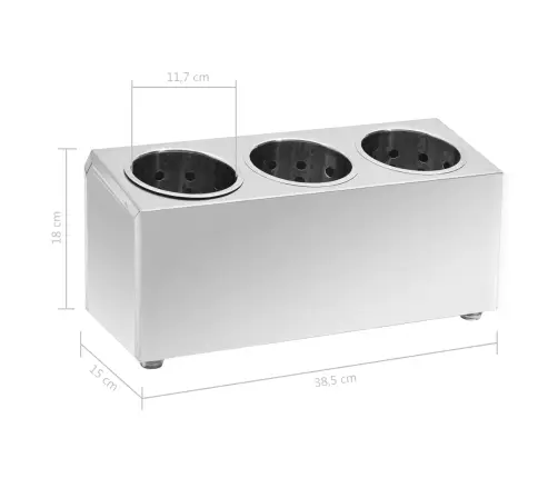 Stalo Įrankių Laikiklis, 3 Skyriai, Nerūdijantis Plienas