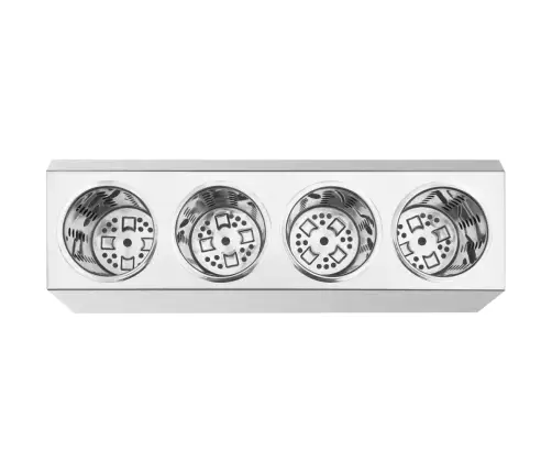 Galda Piederumu Turētājs, 4 Nodalījumi, Taisnstūrveida, Tērauds  Vidaxl