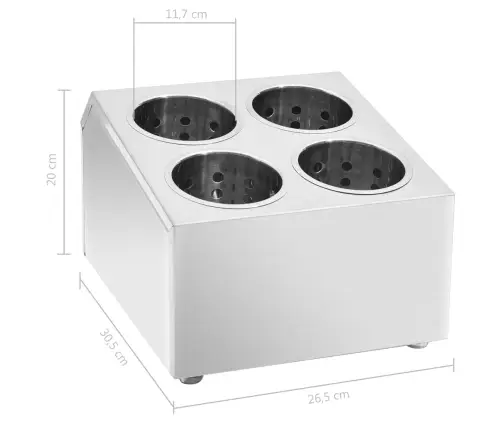 Söögiriistade Hoidja, 4 Resti, Kandiline, Roostevaba Teras