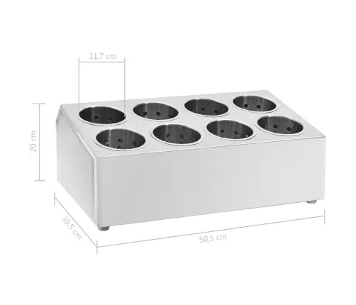 Söögiriistade Hoidja, 8 Resti, Kandiline, Roostevaba Teras