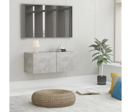 Tv Skapītis, Betona Pelēks, 80X30X30 Cm, Inženierijas Koks Vidaxl