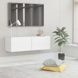 Tv Skapītis, Balts, 100X30X30 Cm, Inženierijas Koks Vidaxl
