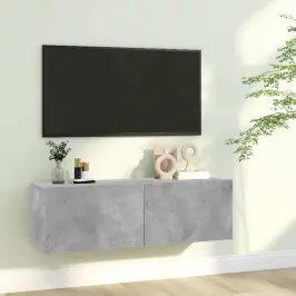 Tv Skapītis, Betona Pelēks, 100X30X30 Cm, Inženierijas Koks Vidaxl