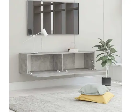 Tv Skapītis, Betonpelēks, 120X30X30 Cm, Inženierijas Koks Vidaxl