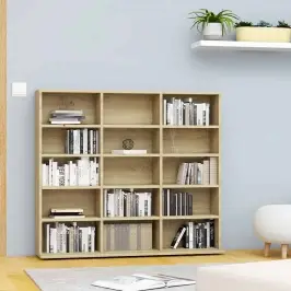 Cd Plaukts, Ozolkoka Krāsā, 100X23X89,5 Cm, Inženierijas Koks Vidaxl