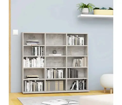 Cd Plaukts, Betonpelēks, 100X23X89,5 Cm, Inženierijas Koks Vidaxl