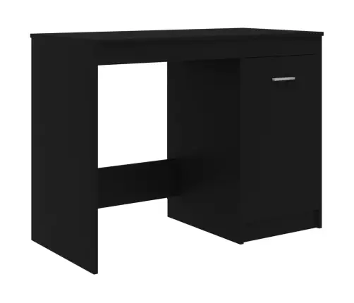 Rašomasis Stalas, Juodos Spalvos, 100X50X76cm Apdirbta Mediena