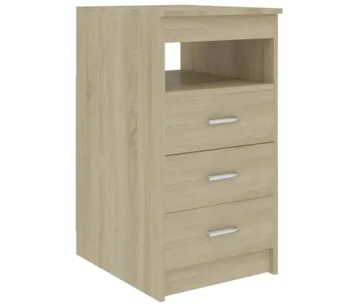 Atvilktņu Skapītis, Ozola Krāsā, 40X50X76 Cm, Inženierijas Koks Vidaxl