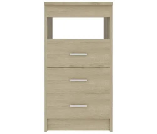 Atvilktņu Skapītis, Ozola Krāsā, 40X50X76 Cm, Inženierijas Koks Vidaxl