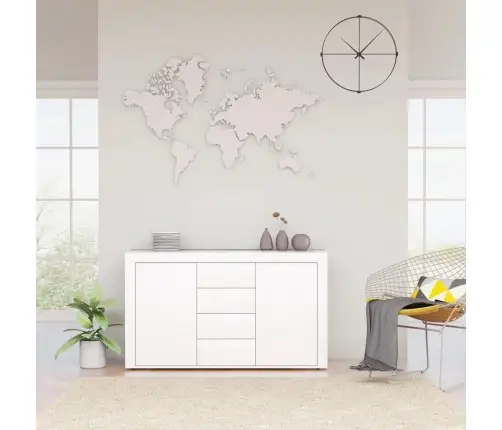 Kumode, Balta, 120X36X69 Cm, Inženierijas Koks Vidaxl