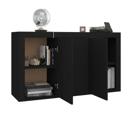 Kumode, Melna, 120X36X69 Cm, Inženierijas Koks Vidaxl