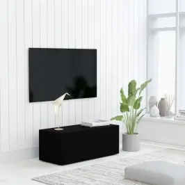 Tv Skapītis, Melns, 80X34X30 Cm, Inženierijas Koks Vidaxl