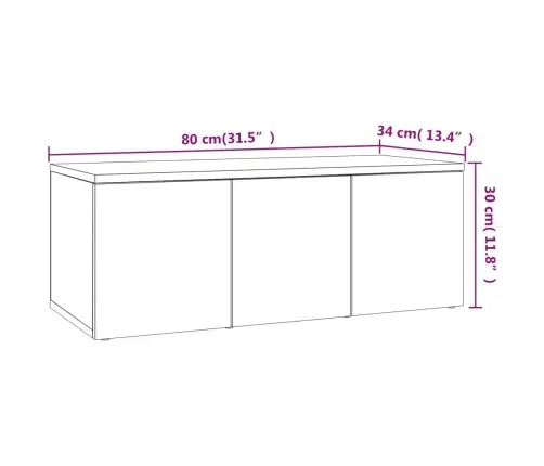 Tv Skapītis, Ozolkoka Krāsa, 80X34X30 Cm, Inženierijas Koks Vidaxl Tv Skapītis, Ozolkoka Krāsa, 80X34X30 Cm, Inženierijas Koks Vidaxl