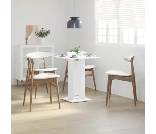 Bistro Galds, Balts, 60X60X75 Cm, Inženierijas Koks Vidaxl