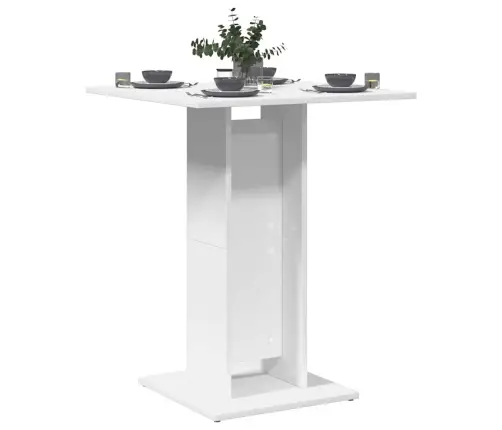 Bistro Galds, Balts, 60X60X75 Cm, Inženierijas Koks Vidaxl
