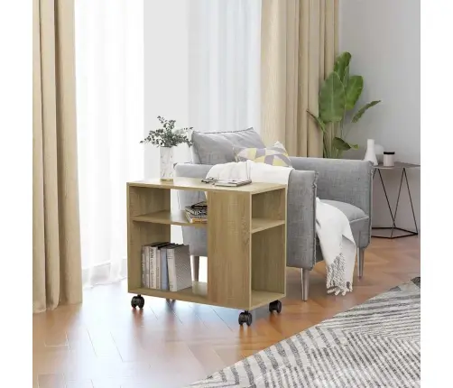 Šoninis Staliukas, Ąžuolo Spalvos, 70X35X55cm Mediena