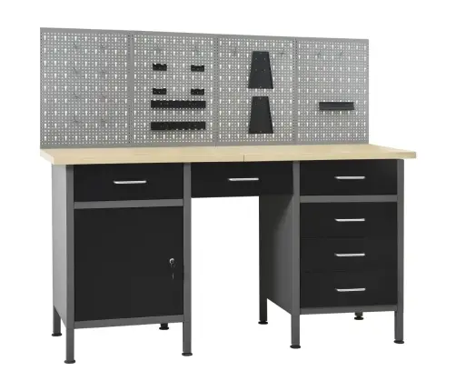 Darbastalis Su 4 Sieninėmis Plokštėmis