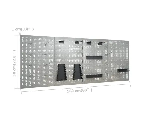 Darbastalis Su 4 Sieninėmis Plokštėmis