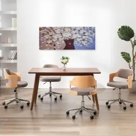 Sienas Gleznu Komplekts, Ziedi Vāzē, Krāsaina, 150X60 Cm Vidaxl