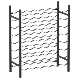 Stovas Vynui Skirtas 48 Buteliams, Juodos Spalvos, Metalas