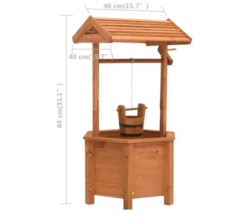 Dārza Puķu Kaste Akas Formā, 40X40X84 Cm, Egles Koks Vidaxl