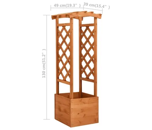 Treliažas Su Vazonu Ir Arka, 49X39X130cm Eglės Mediena