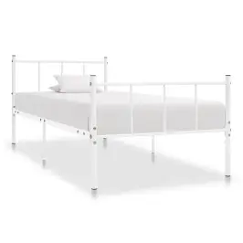 Voodiraam Valge, Metall, 90 X 200 Cm