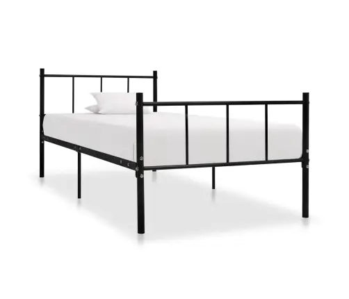 Gultas Rāmis, Melns Metāls, 90X200 Cm Vidaxl