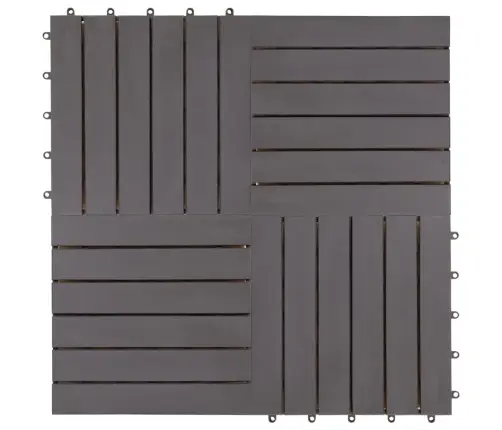 Terrassiplaadid 20 Tk, Kulunud Hall, 30 X 30 cm Akaatsiapuit