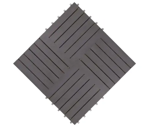 Terrassiplaadid 20 Tk, Kulunud Hall, 30 X 30 cm Akaatsiapuit