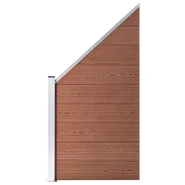Dārza Žogs, 1 Kvadrāta, 1 Slīps Panelis, 273X186 Cm, Brūns Wpc Vidaxl Dārza Žogs, 1 Kvadrāta, 1 Slīps Panelis, 273X186 Cm, Brūns Wpc Vidaxl