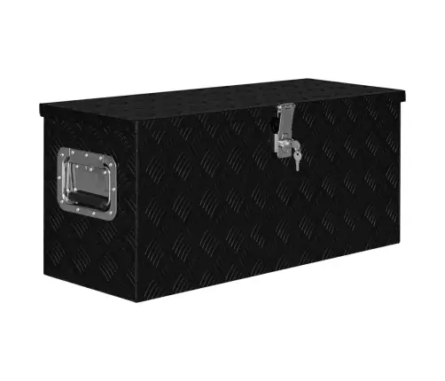 Alumīnija Kaste, 80X30X35 Cm, Melna  Vidaxl