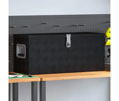 Alumīnija Kaste, 80X30X35 Cm, Melna  Vidaxl